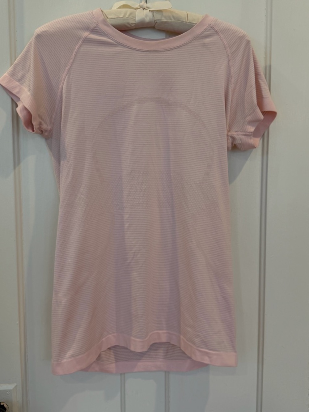 lululemon athletica Pale Pink Short Sleeve Crew Tee